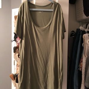 SOLD army green scoop neck tee